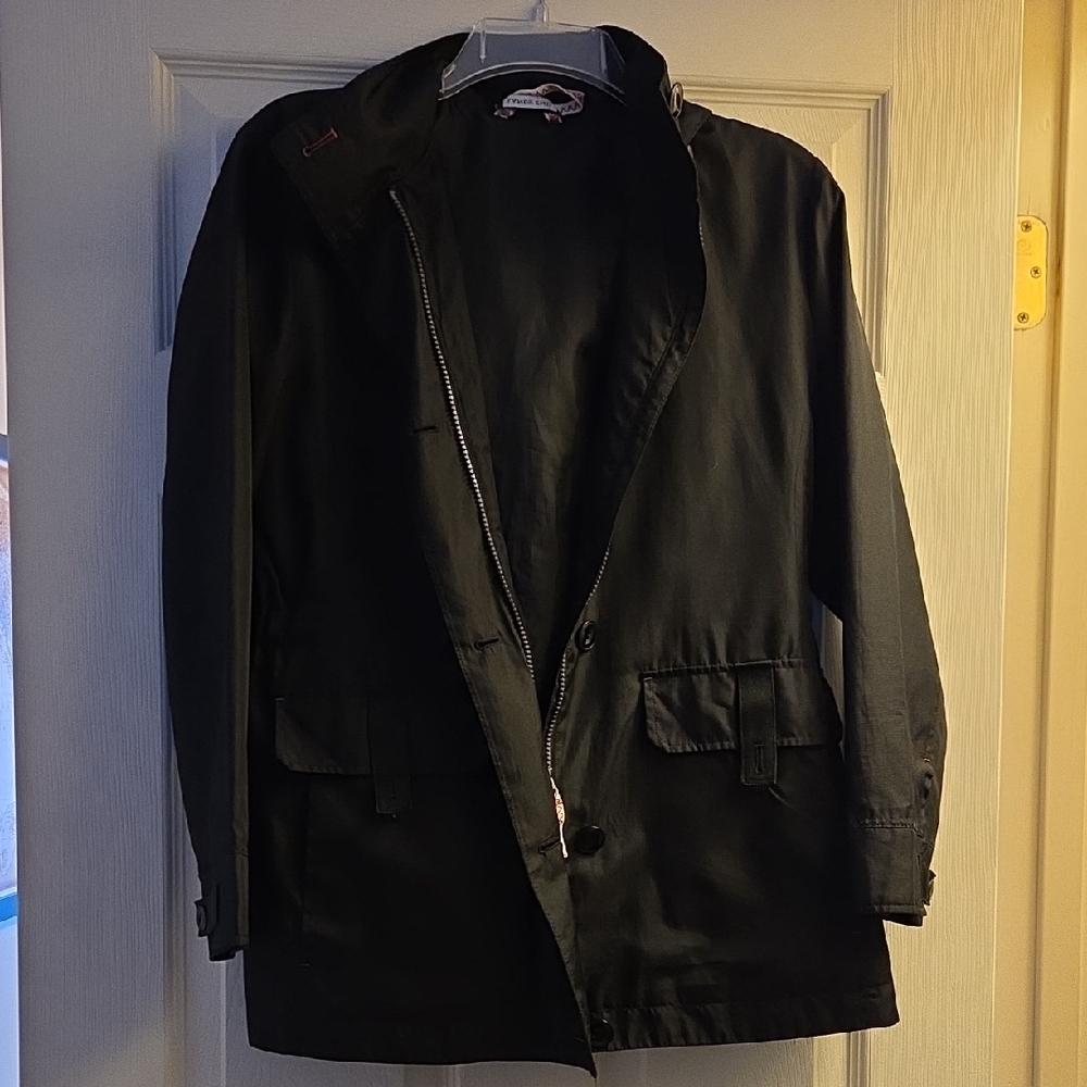 Lands' End Black Trench Coat